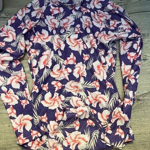 Womens long sleeve high neck swimsuit size small